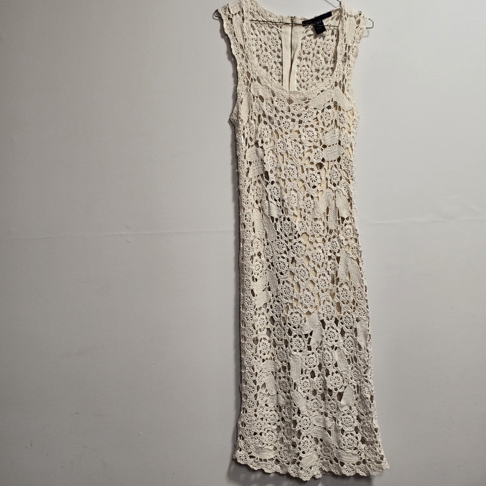 Marc By Marc Jacobs Cream Crochet Midi Dress